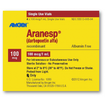 ARANESP 100 MCG ( DARBEPOETIN ALFA ) 4 PREFILLED SYRINGES
